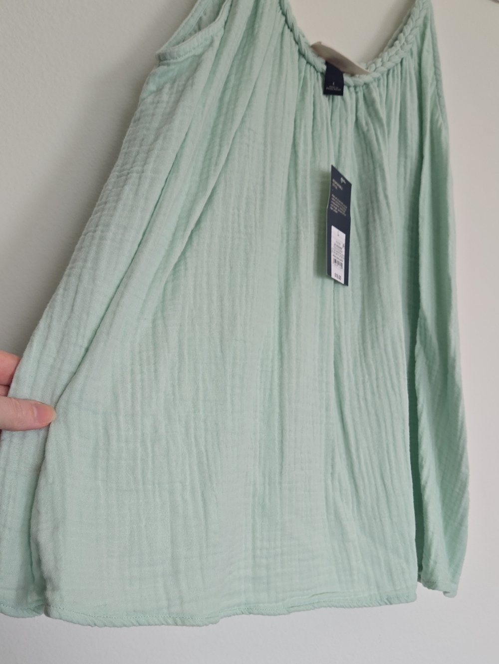 Light Mint Braided-Strap Sleeveless Top - Picture 5 of 7